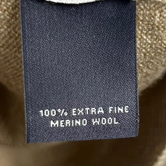 Hart Schaffner Marx Size XL Sweater Wool V Neck Khaki Office - Picture 4 of 6